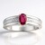 Anillo en plata con Rubelita de Brasil AAA