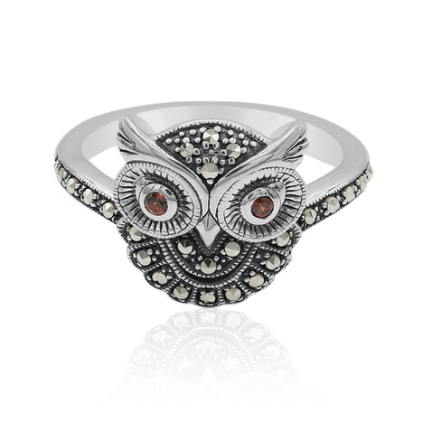 Anello in argento con Granato Mozambico