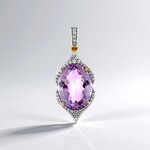 Ciondolo in argento con Ametista Rose de France
