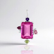 Ciondolo in argento con Quarzo Color Rosa