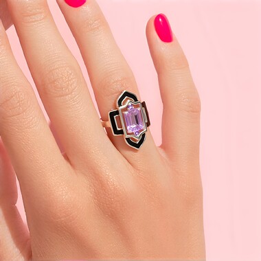 Anillo en plata con Amatista Rosa de Francia