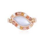 Anillo en plata con Piedra de Luna blanca (KM by Juwelo)