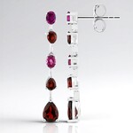 Boucles d'oreilles en argent et Grenat du Mozambique
