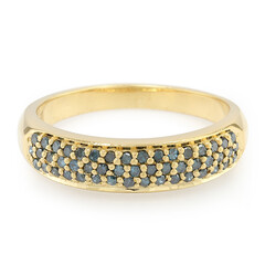 Zilveren ring met Fancy diamanten