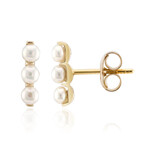 Boucles d'oreilles en argent et Perle blanche de culture d'eau douce