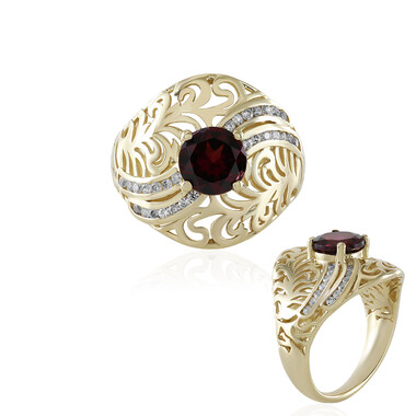 Rhodolith-Goldring (Ornaments by de Melo)