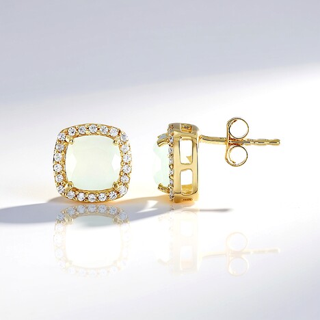 Boucles d'oreilles en argent et Opale Paraïba