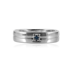 Sky Blue I1 Diamond Silver Ring