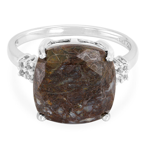 Dinosaurier-Quarz-Silberring