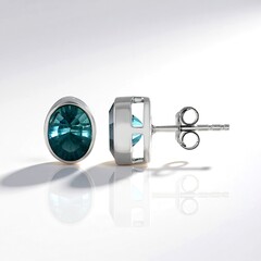 Orecchini in argento con Fluorite Blu Caraibico