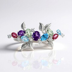 Anello in argento con Topazio Blu Svizzero