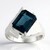 Anillo en plata con Topacio azul de Londres (Pallanova)