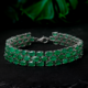 Zambian Emerald Silver Bracelet