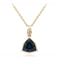 Londonblauer Topas-Goldhalskette (CIRARI)