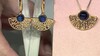 Pendientes en plata con Ámbar colombiano azul (dagen)