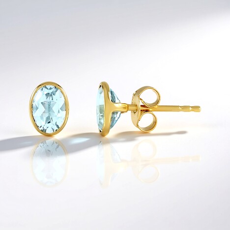 Orecchini in argento con Topazio Blu Cielo