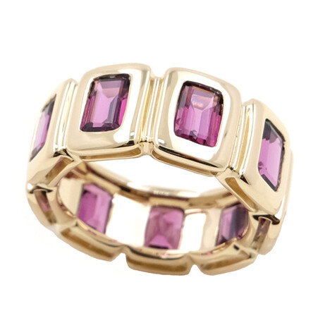 Anello in oro con Granato Magenta (de Melo)
