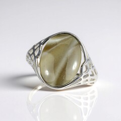 Anello in argento con Pietra Focaia Santa Croce