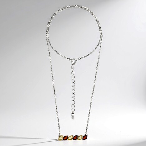 Collana in argento con Ambra Baltica color Ciliegia (dagen)
