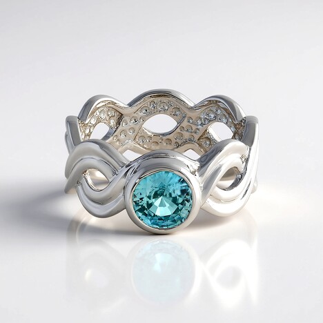 Anello in argento con Zircone Ratanakiri