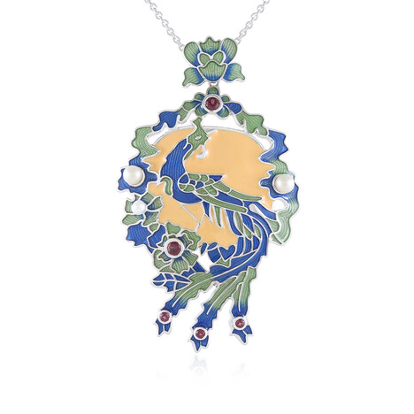 Collana in argento con Perla d'Acqua Dolce Bianca (Adela Silber)