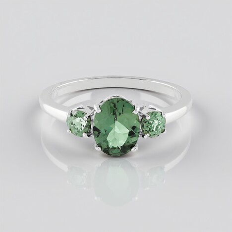 Anello in argento con Apatite Cromo
