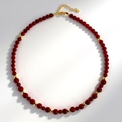 Collier en argent et Onyx rouge