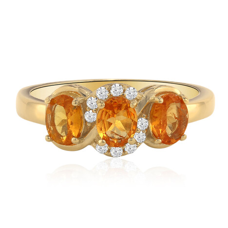 Spessartite Silver Ring
