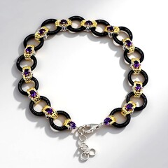 Bracciale in argento con Onice Nero (Gems en Vogue)