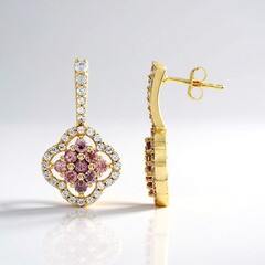Orecchini in argento con Granato Malaya (Adela Silber)