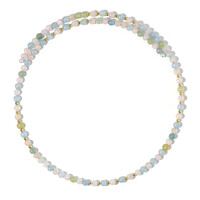 Collier ras du cou en acier et Béryl fantaisie (Riya)