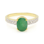 Bague en argent et Emeraude de Bahia