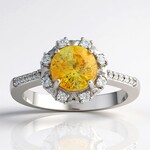 Anello in argento con Sfalerite
