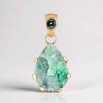 Ciondolo in argento con Silice gemma drusa (Bali Barong)