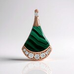 Ciondolo in argento con Malachite (Adela Silber)