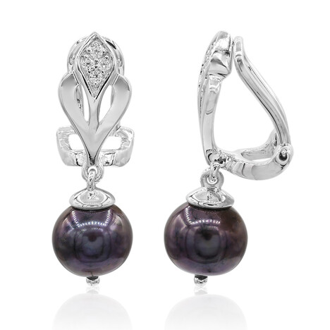 Clip d'oreille en argent et Perle de culture d'eau douce (TPC)