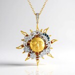 Collana in argento con Citrino Madeira (Gems en Vogue)