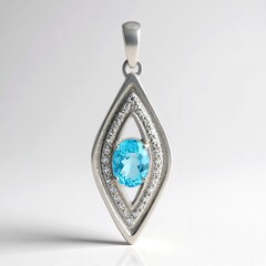 Ciondolo in argento con Apatite Blu (de Melo Essence)