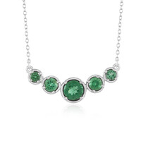 Collier en argent et Apatite verte