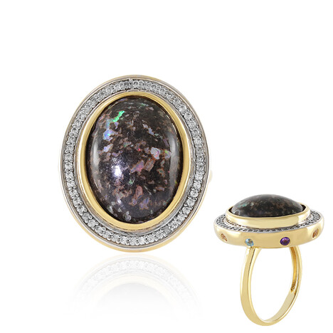 Leoparden-Opal-Silberring