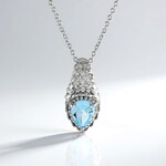 Collana in argento con Topazio Blu Cielo