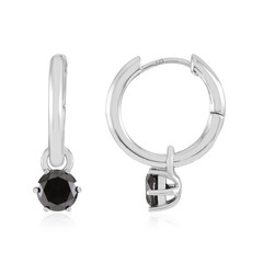 Pendientes en plata con Diamante negro