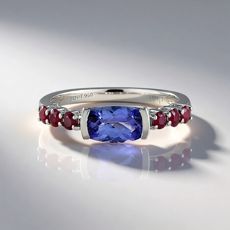 Bague en platine et Tanzanite (KM by Juwelo)