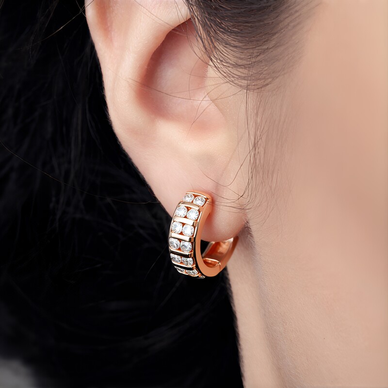 Pendientes en oro con Diamante rosa de Francia de Argyle SI1 (Annette)