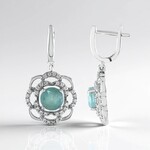 Boucles d'oreilles en argent et Grandidierite