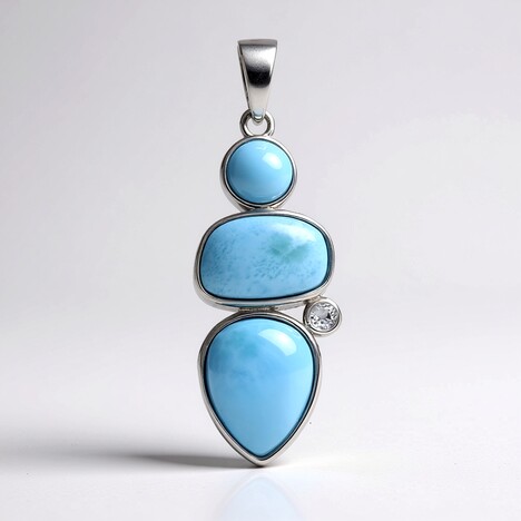 Ciondolo in argento con Larimar