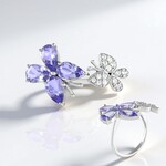 Anello in argento con Tanzanite (non riscaldata)