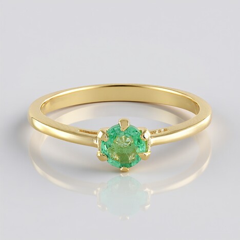 Anello in argento con Smeraldo Russo