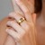 Anillo en oro con Tanzanita amarilla sin calentar (Adela Gold)