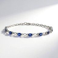 Bracciale in oro con Zaffiro Ceylon Blu (CIRARI)